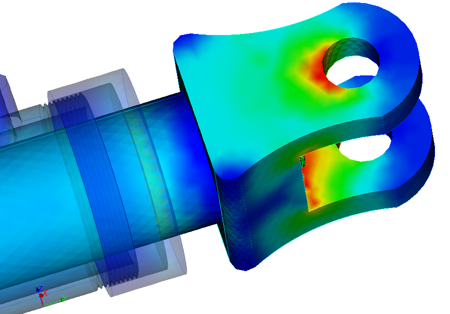 Stress FEA analysis cylinder