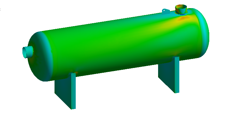 Stress FEA analysis pressure vessel