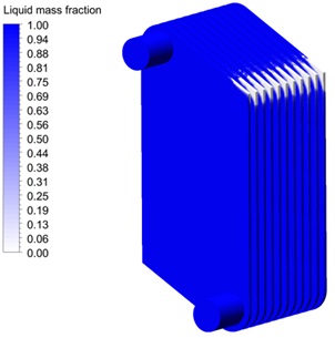 CFD phase change heat exchanger