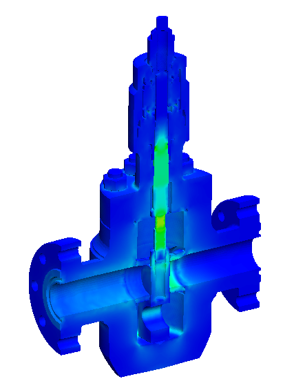 wellhead gate valve subsea FEA